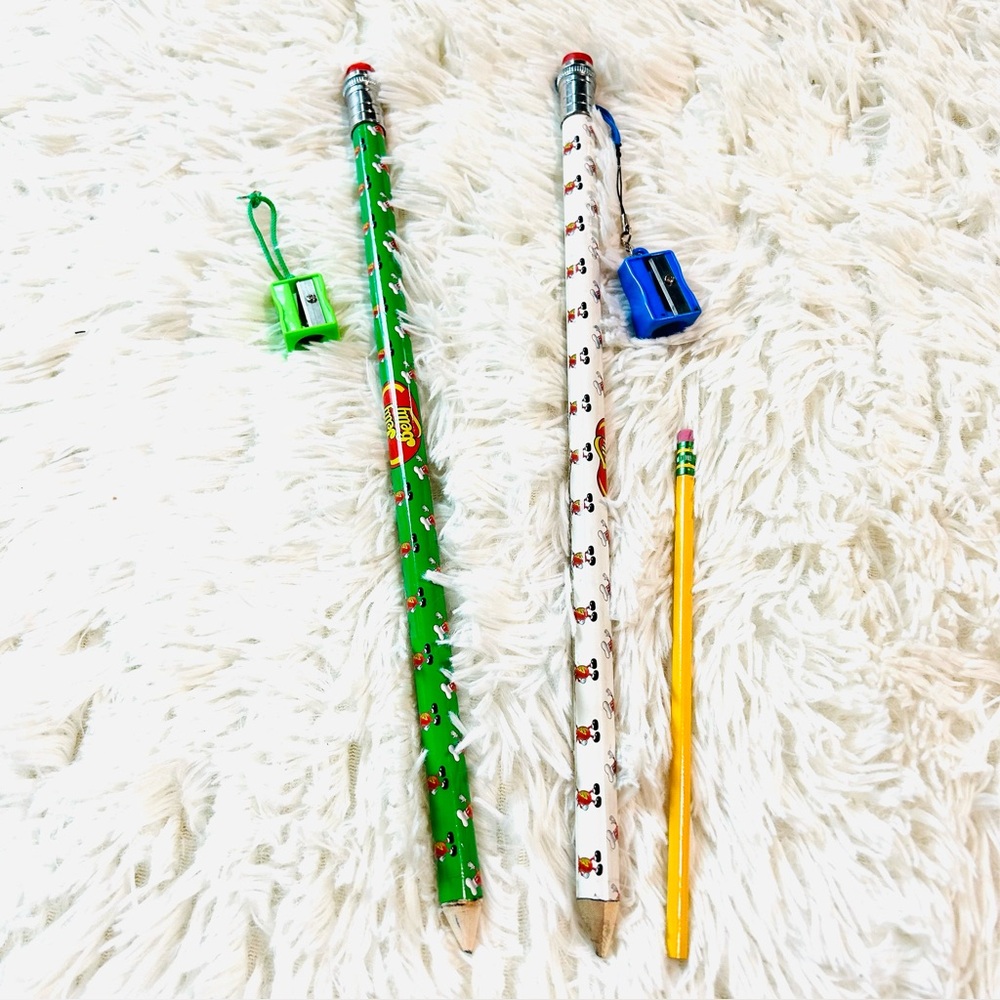 Jumbo Pencils Jelly Belly Candy Factory with pencil sharpeners 4 piece total lot